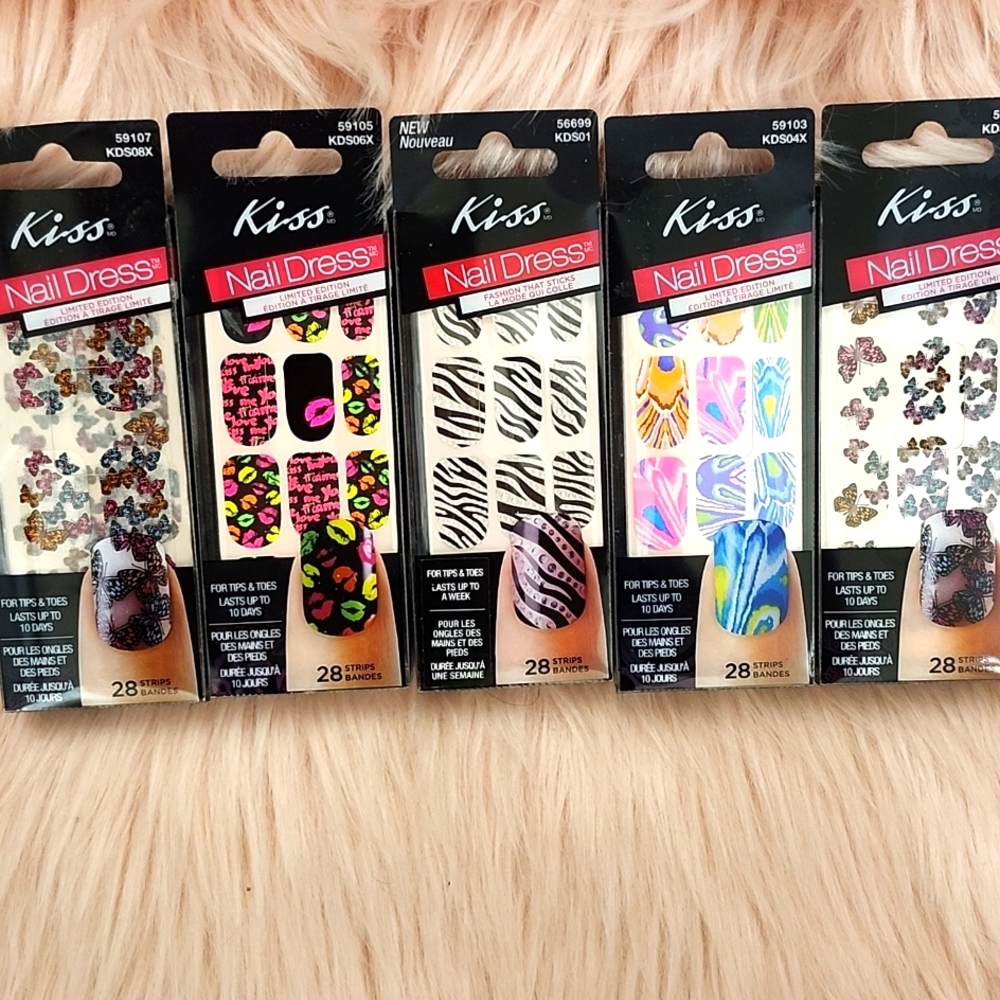 Brand New LIMITED EDITION KISS💋 NAIL DRESS STRIPS-CHOOSE ONE!!